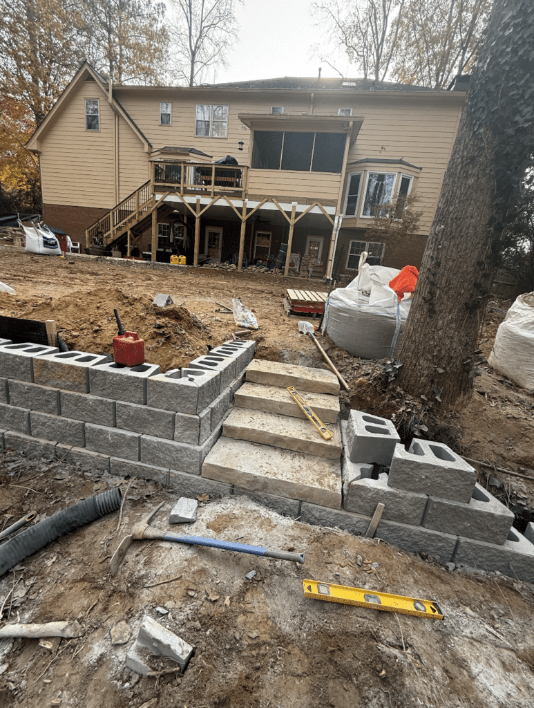 retaining wall in Atlanta